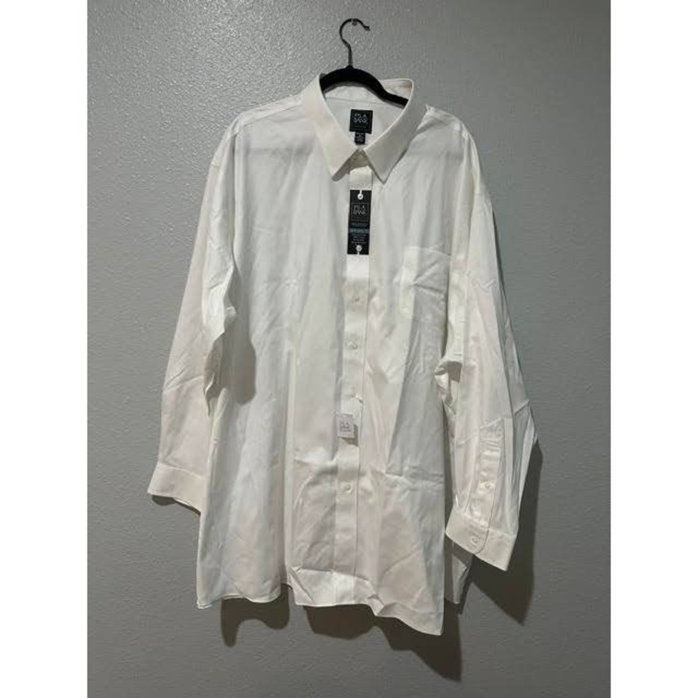 Jos. A. Bank Traveler Dress Shirt White Traditional Fit 20-36 JJ01128 NWT $99.50